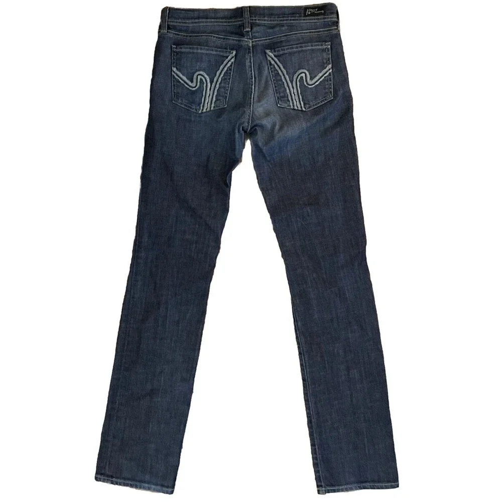 Citizens of Humanity Bootcut Jeans Womens Sz. 28 Blue Dark Low Rise 31 in. Waist - Picture 2 of 9